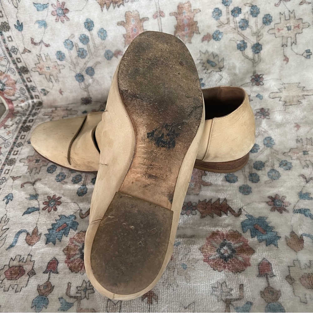 Hermes Richelieu Cream Suede Lace-Up Shoes - Picture 5 of 10